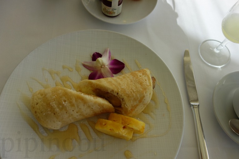 オーキッズの朝食：フォールドリコッタバナナパンケーキ（1）