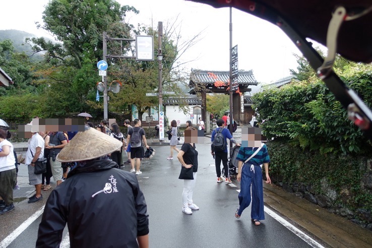 翠嵐ラグジュアリーコレクションホテル京都へのアクセス：人力車からの風景（1）