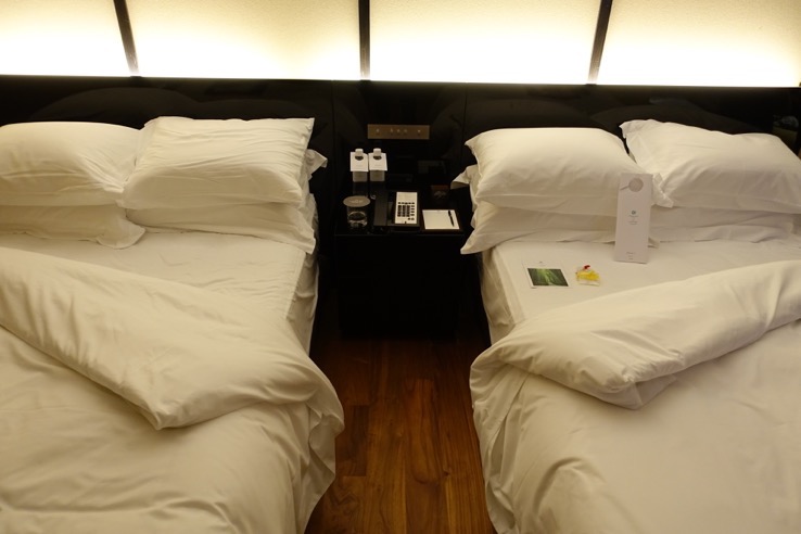 翠嵐ラグジュアリーコレクションホテル京都の客室（柚葉）：ターンダウン（ベッド）