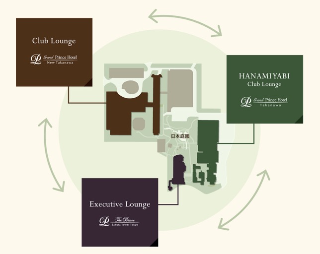 3つのクラブラウンジ相互アクセスのイメージ