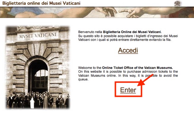 ヴァチカン美術館のチケット予約方法1