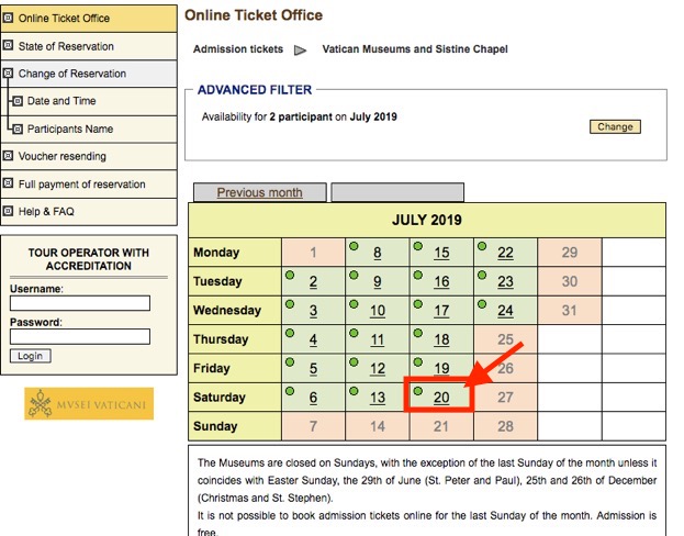 ヴァチカン美術館のチケット予約方法6