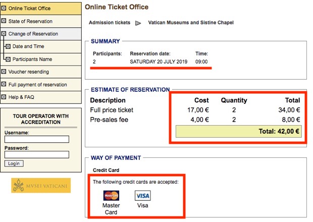 ヴァチカン美術館のチケット予約方法11