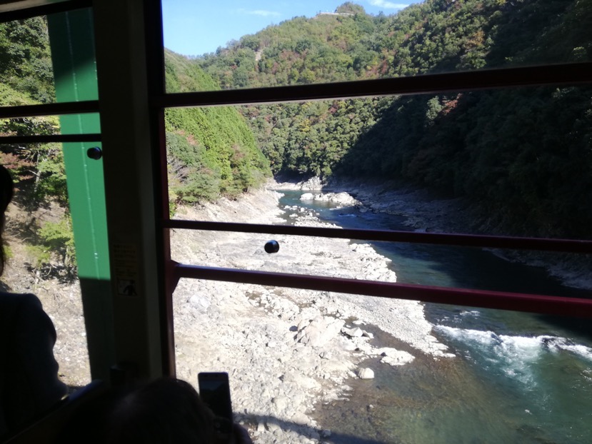 【嵐山】嵯峨野トロッコ列車：列車からの風景（2）