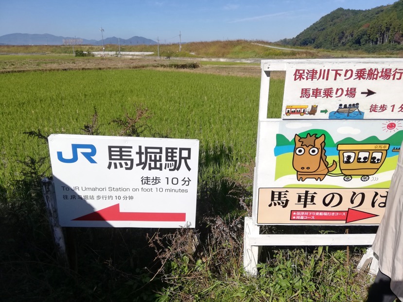 トロッコ亀岡駅からJR馬堀駅への移動：トロッコ亀岡駅からの風景