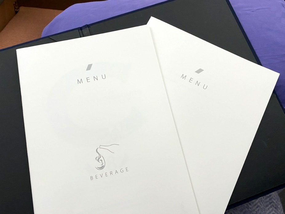ANAファーストクラス：機内食メニュー（表紙）