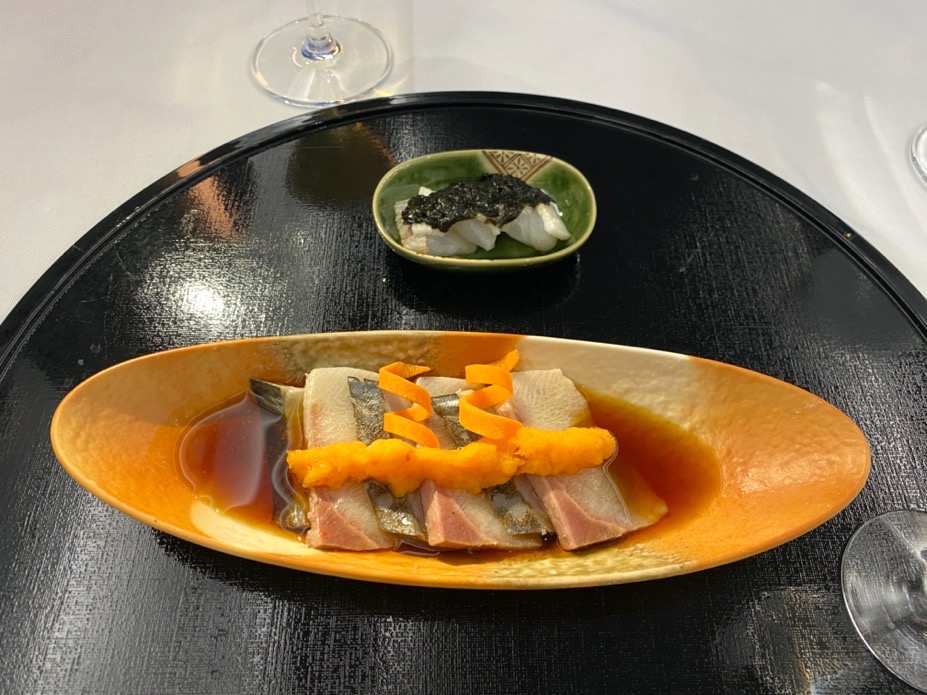 ANAファーストクラスの機内食（フード）：和食（主菜：魚）