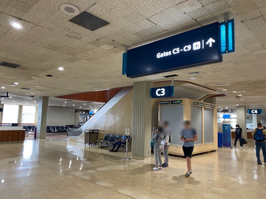 ホノルル空港「ANAラウンジ」の場所とアクセス（C3ゲート付近）