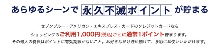 セゾンブルー・アメリカン・エキスプレス・カードのポイント還元率