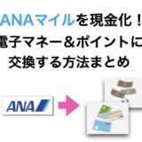 ANAマイルを現金化する方法！電子マネーやポイントへ交換方法のまとめ！