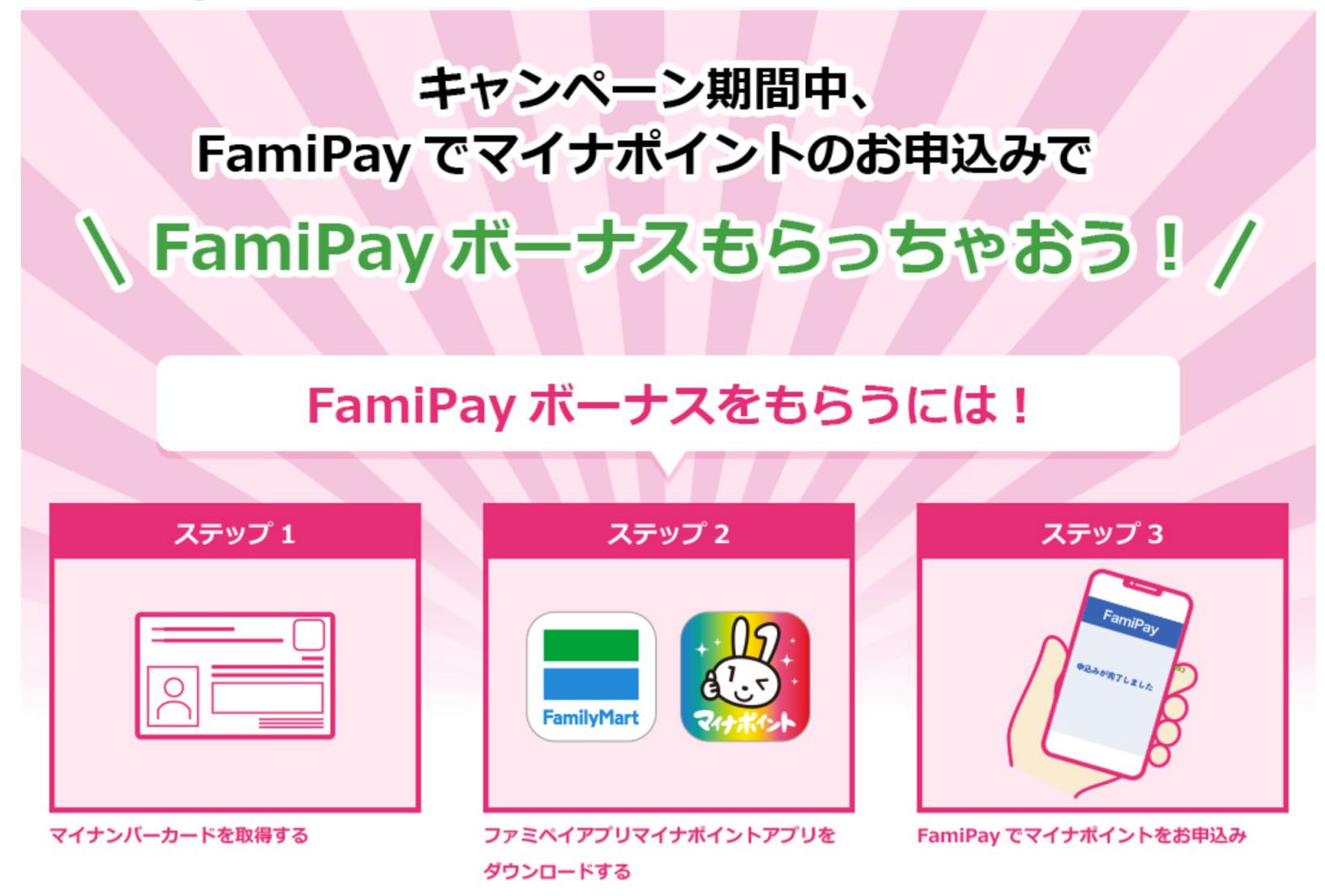 マイナポイント登録キャンペーン「Fami Pay」：詳細2