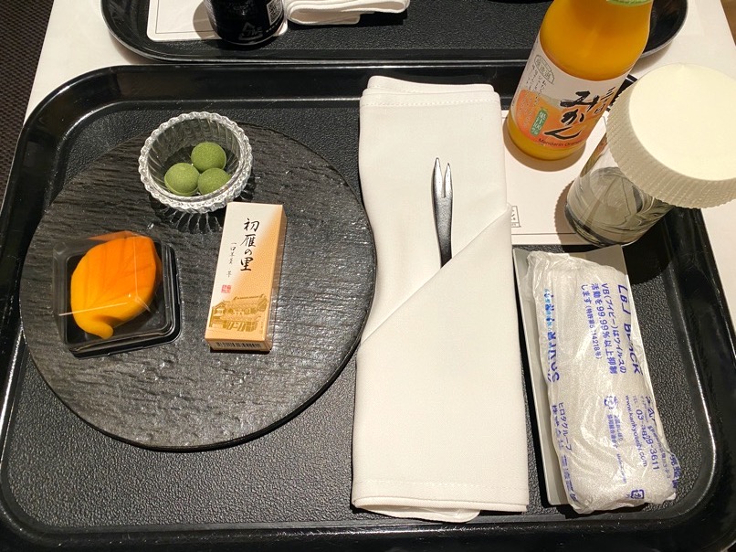 ACホテル東京銀座：「ドリンク＆軽食（和菓子）」