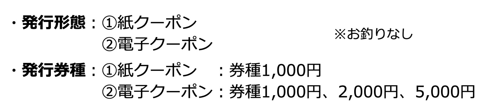 GoToトラベル「地域共通クーポン」：クーポンの形態と券種