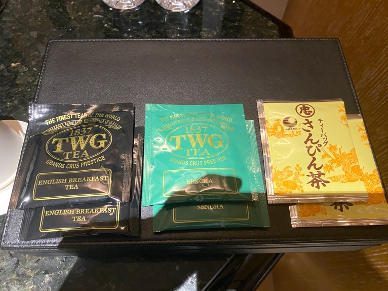 ザ・リッツ・カールトン沖縄の客室（カバナルーム）：紅茶＆さんぴん茶