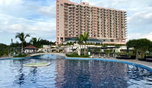 オキナワ マリオット（オリエンタルホテル沖縄）のプールをブログレポート！屋内＆屋外でスライダーもあり内容充実！