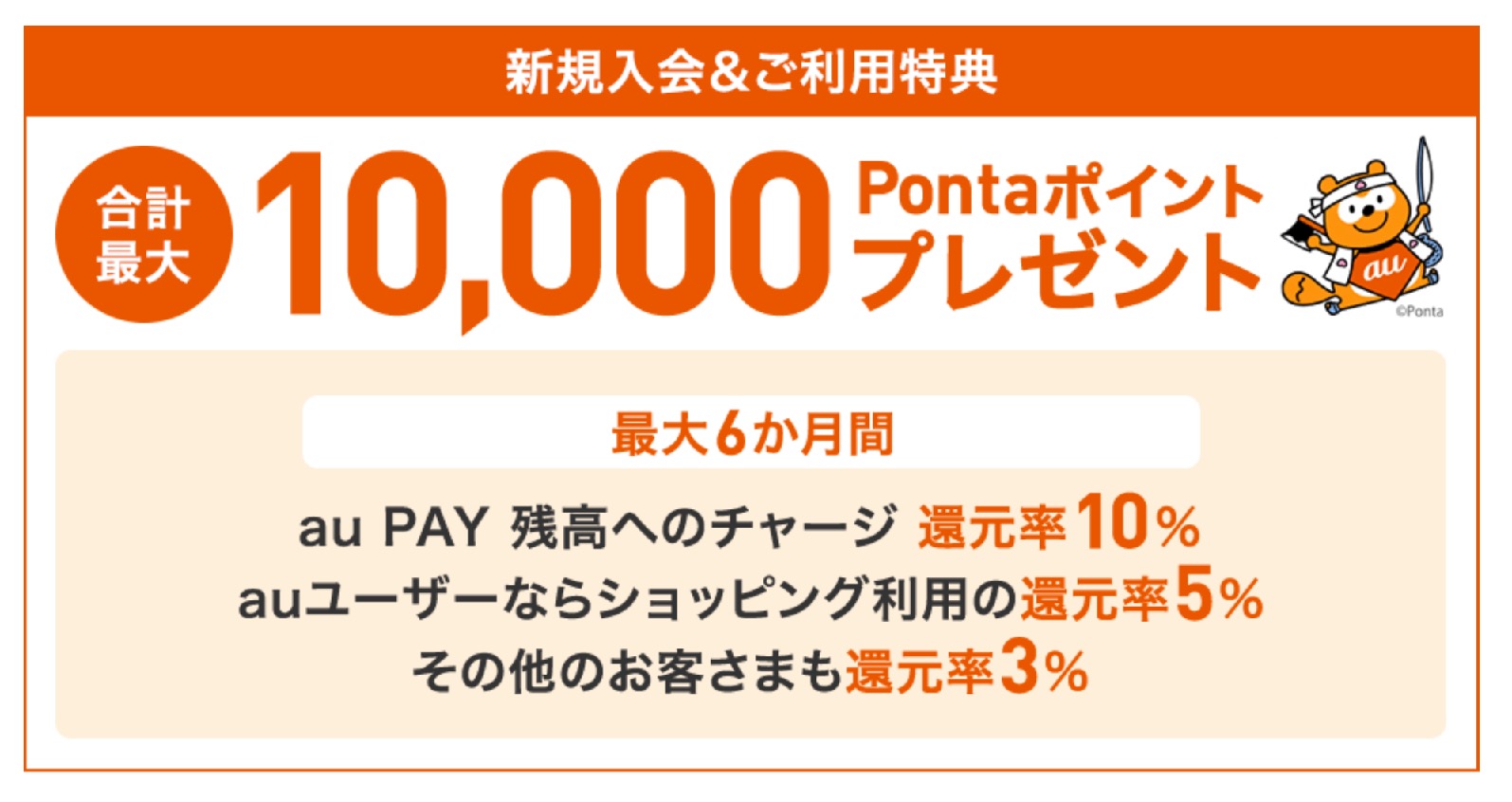 au Payカードの新規入会＆利用特典