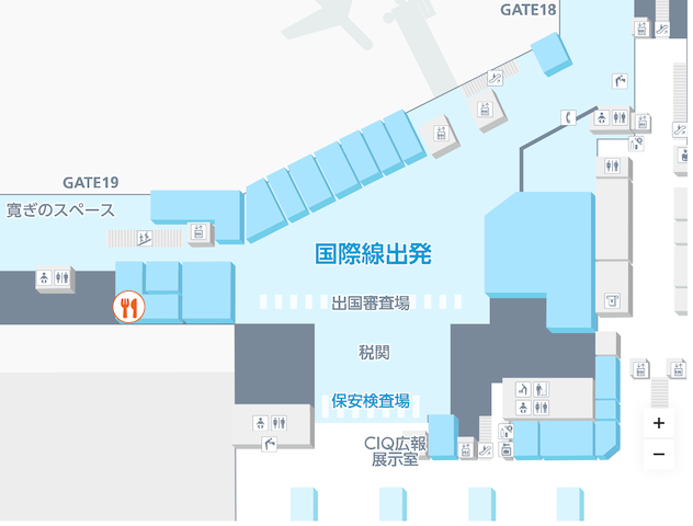 中部国際空港マップ：UMIZEN SORAZEN（海膳空膳）の場所