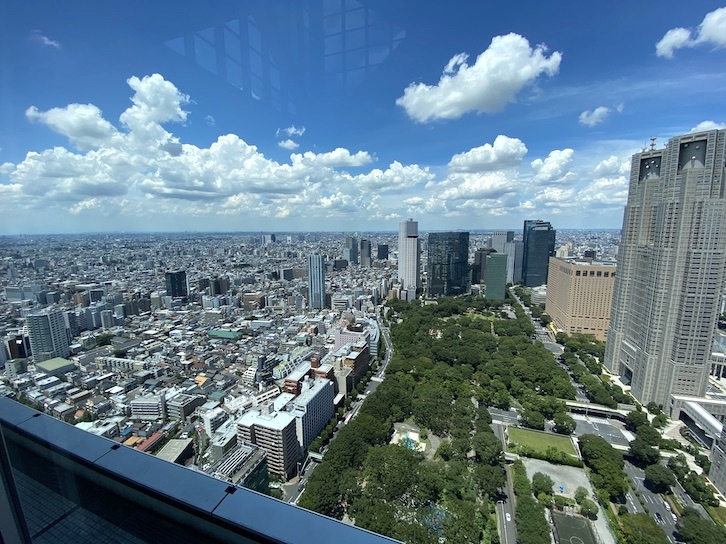 パークハイアット東京：ピークラウンジからの眺望