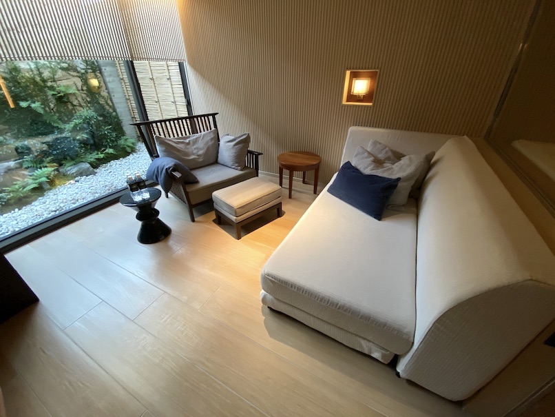 HOTEL THE MITSUI KYOTO（ホテルザ三井京都）「プライベート温泉」：リビング