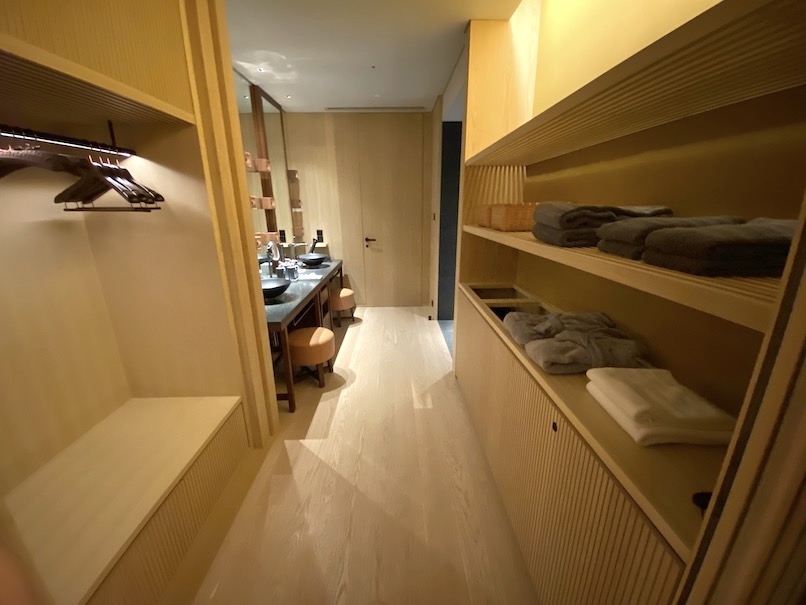 HOTEL THE MITSUI KYOTO（ホテルザ三井京都）「プライベート温泉」：脱衣所
