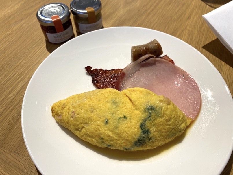 ウェスティン都ホテル京都の朝食：実食（オムレツ）