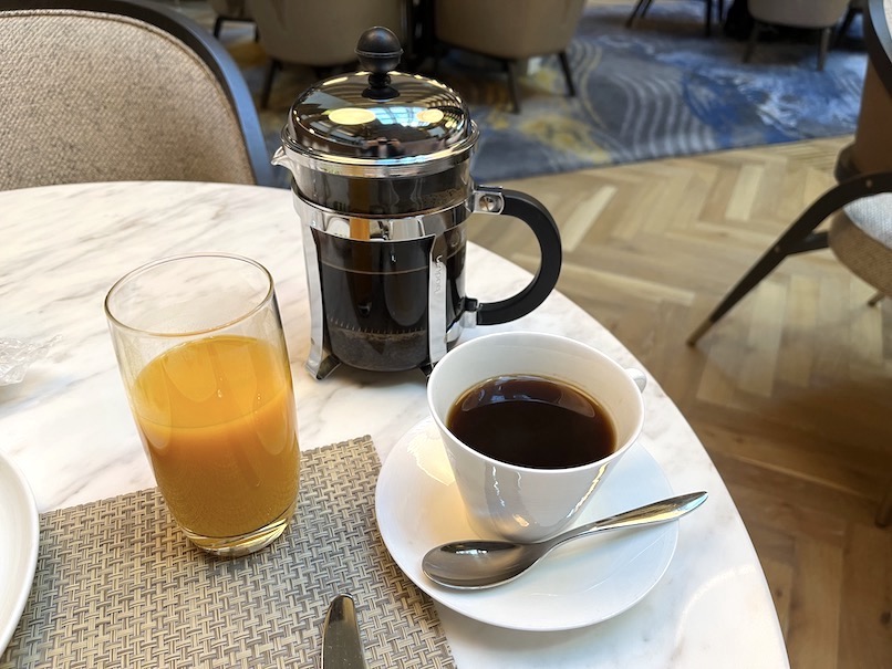 ストリングスホテル東京インターコンチネンタルの朝食：実食（ドリンク）