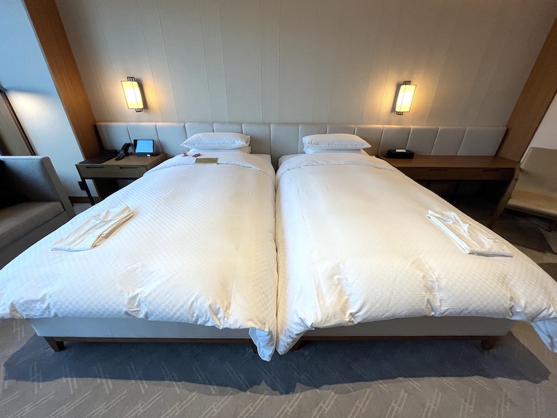 The Okura Tokyo（オークラ東京）の客室：寝室（ベッド）