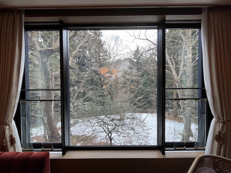 ふふ日光の客室：眺望（窓2）