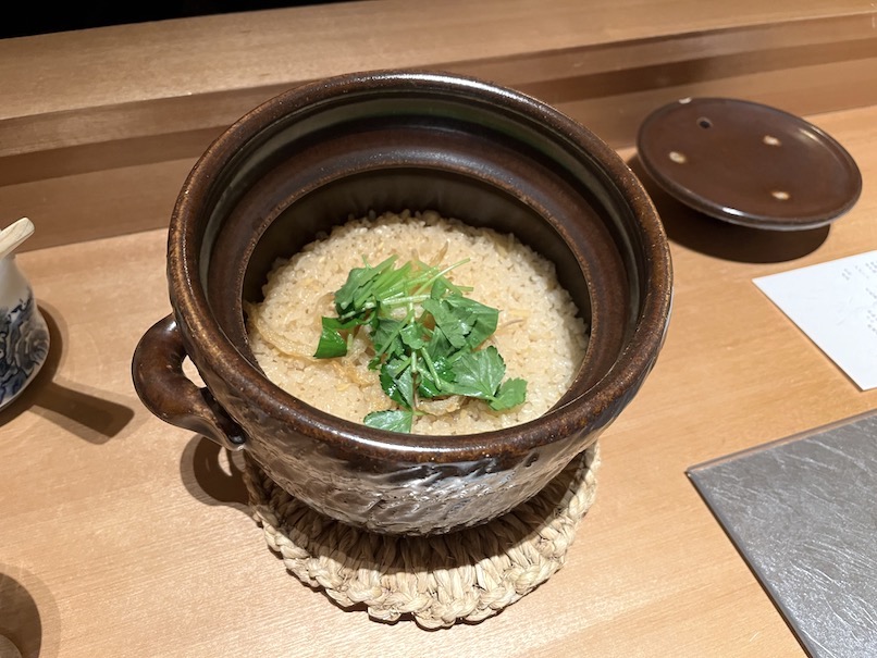 ふふ日光の夕食：ご飯（土鍋）