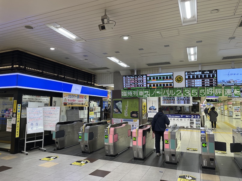 東武スペーシア：浅草駅の改札