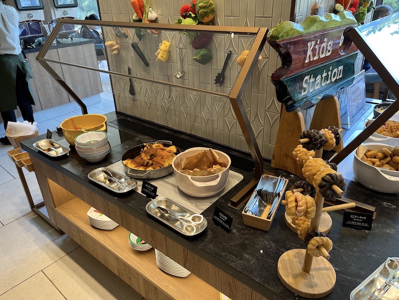 ヒルトン東京ベイ（舞浜）の朝食：フードの品揃え（キッズステーション1）