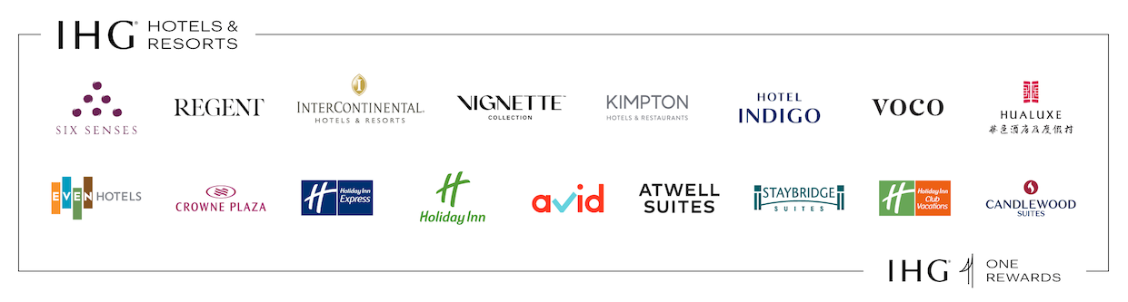 「IHG One Rewards」の対象ホテルブランド