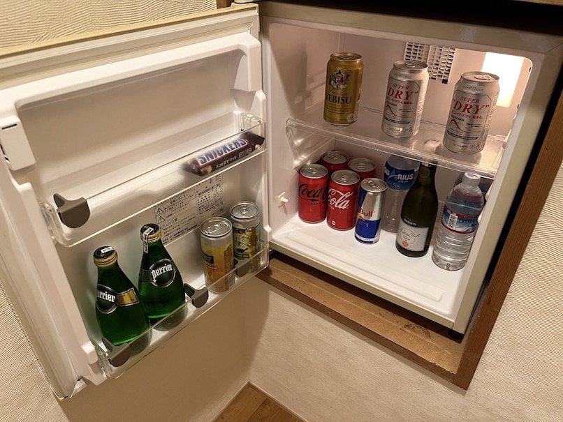 ヒルトン大阪の和室スイート：冷蔵庫