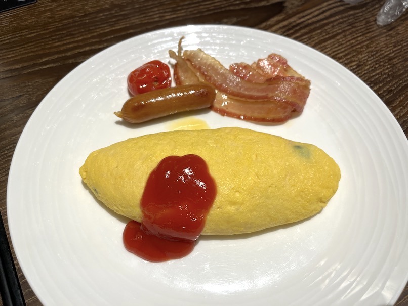 ヒルトン大阪の朝食：実食（オムレツ）