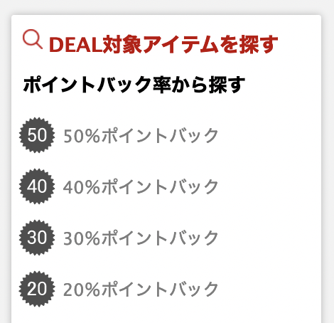 楽天市場「スーパーDEAL」の還元率（ポイントバック率）