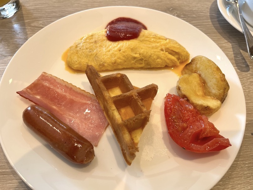 朝食ビュッフェの品揃え：実食（ホットミール）