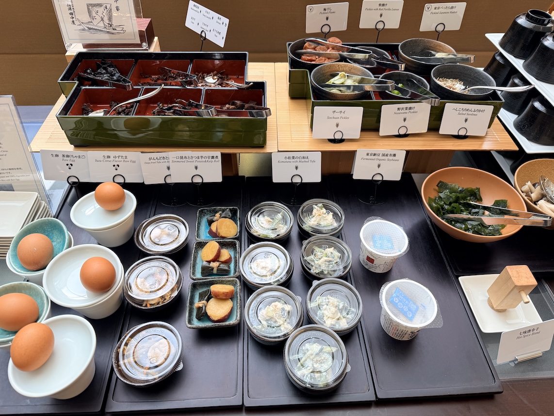 東京ステーションホテル「アトリウム」:朝食ビュッフェ(和食の前菜)