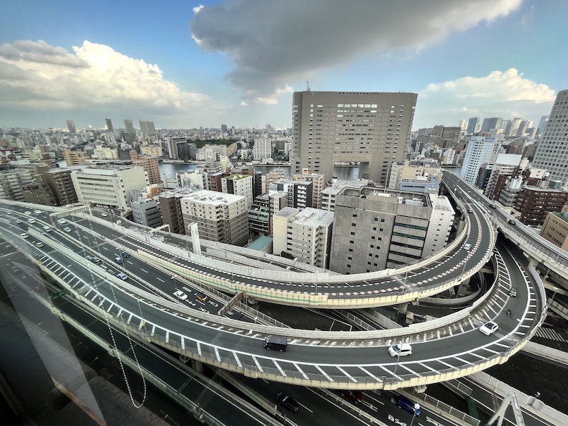 ロイヤルパークホテル（東京・日本橋）のクラブラウンジ：眺望（隅田川方面）