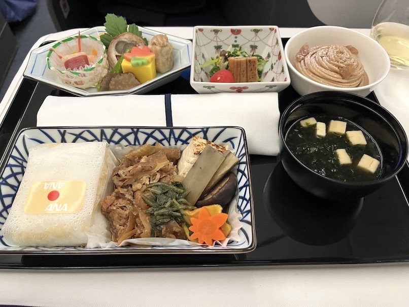 ANAビジネスクラスの機内食（和食）