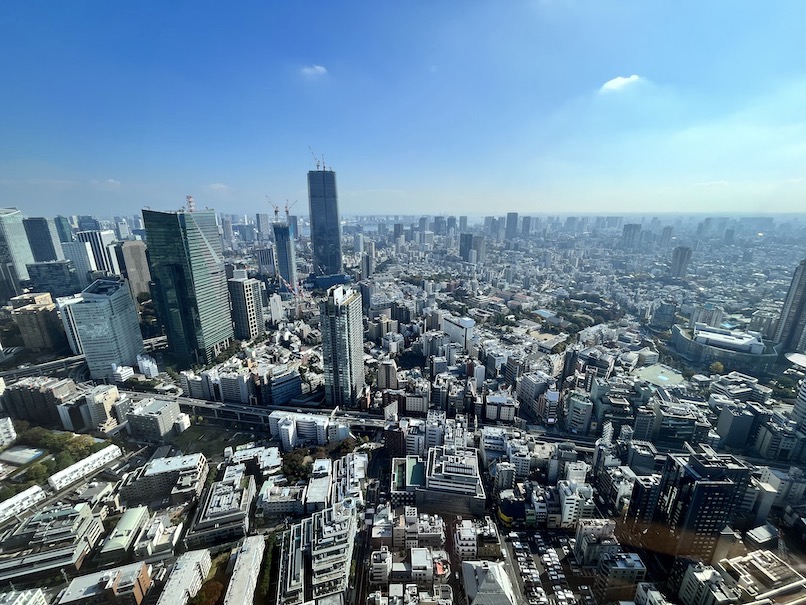 ザ・リッツ・カールトン東京：クラブラウンジの眺望（六本木方面）