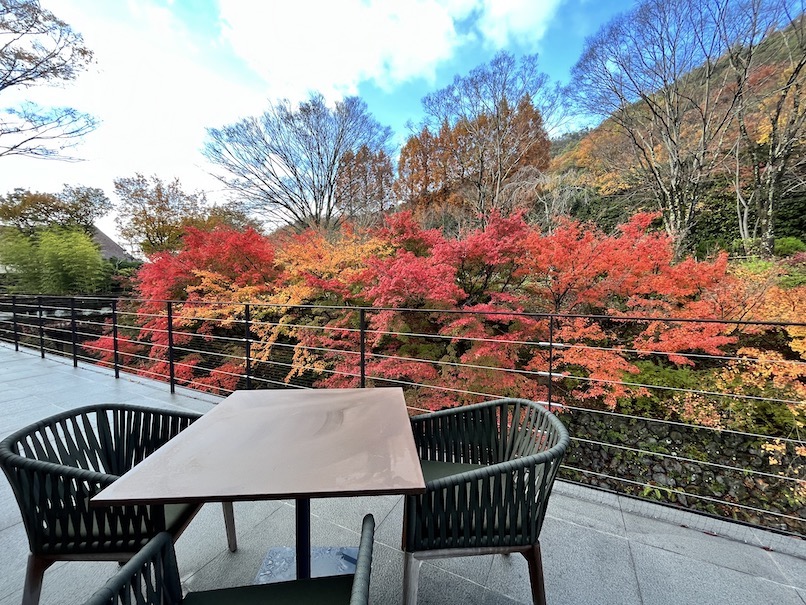 ROKU  KYOTO（ロク京都）の朝食：テラス席の風景