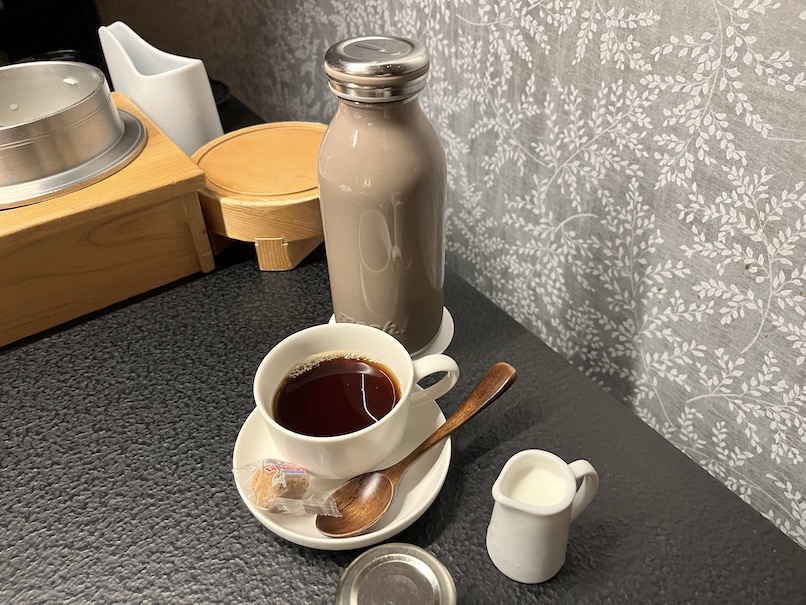 星のや東京の朝食：ドリンク（コーヒー）