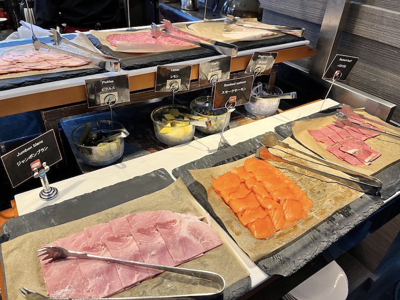 東京マリオットホテルの朝食ビュッフェ：フードの品揃え（コールドミール）