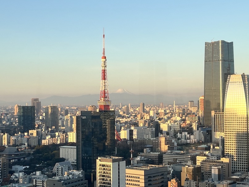 パークホテル東京の客室（アーティストルーム）：眺望（東京タワーと富士山）