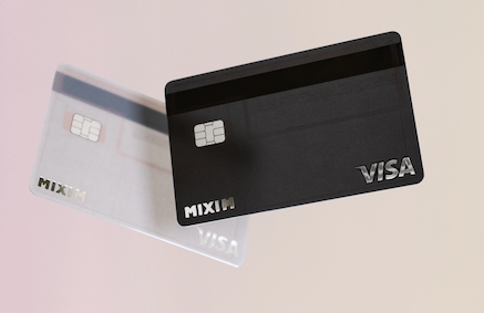 MIXI M（ミクシィエム）のリアルカードのデザイン（白と黒）