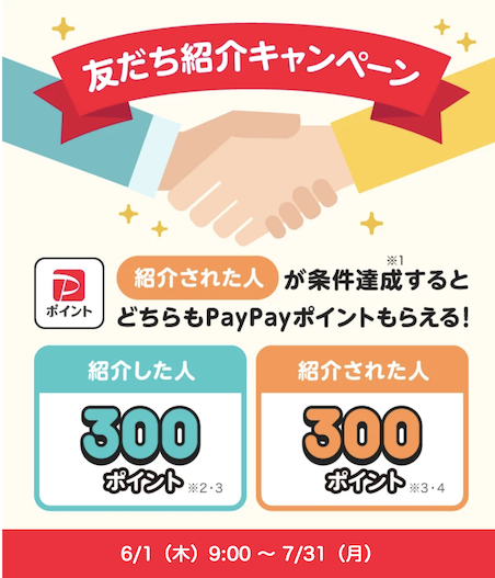PayPayの友達紹介キャンペーン（2023年6月＆7月）：概要
