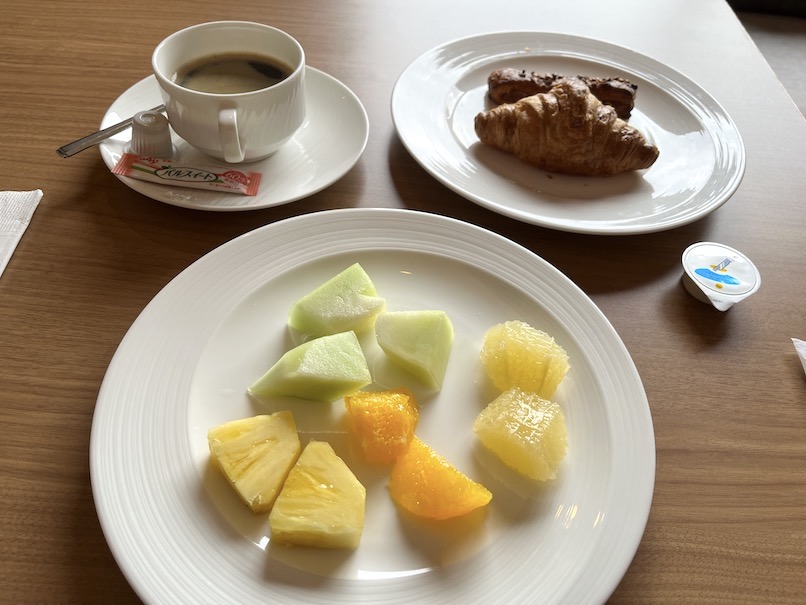 シェラトン都ホテル東京のクラブラウンジ：朝食（実食1）