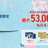 ANAカードの入会キャンペーンはポイントサイト経由がお得！最大53,000マイル＆7,500円分のポイント獲得！＜ポイントインカム＞