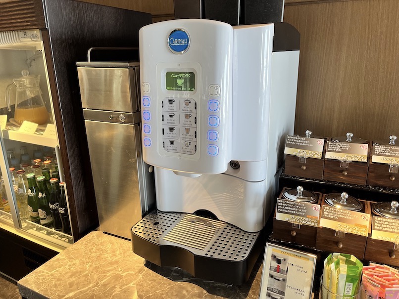 横浜ベイホテル東急のクラブラウンジ：ティータイム（コーヒー）