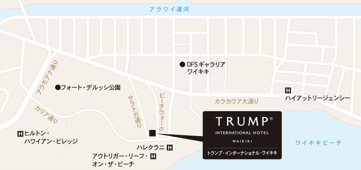 トランプ・インターナショナル・ホテル・ワイキキ の地図